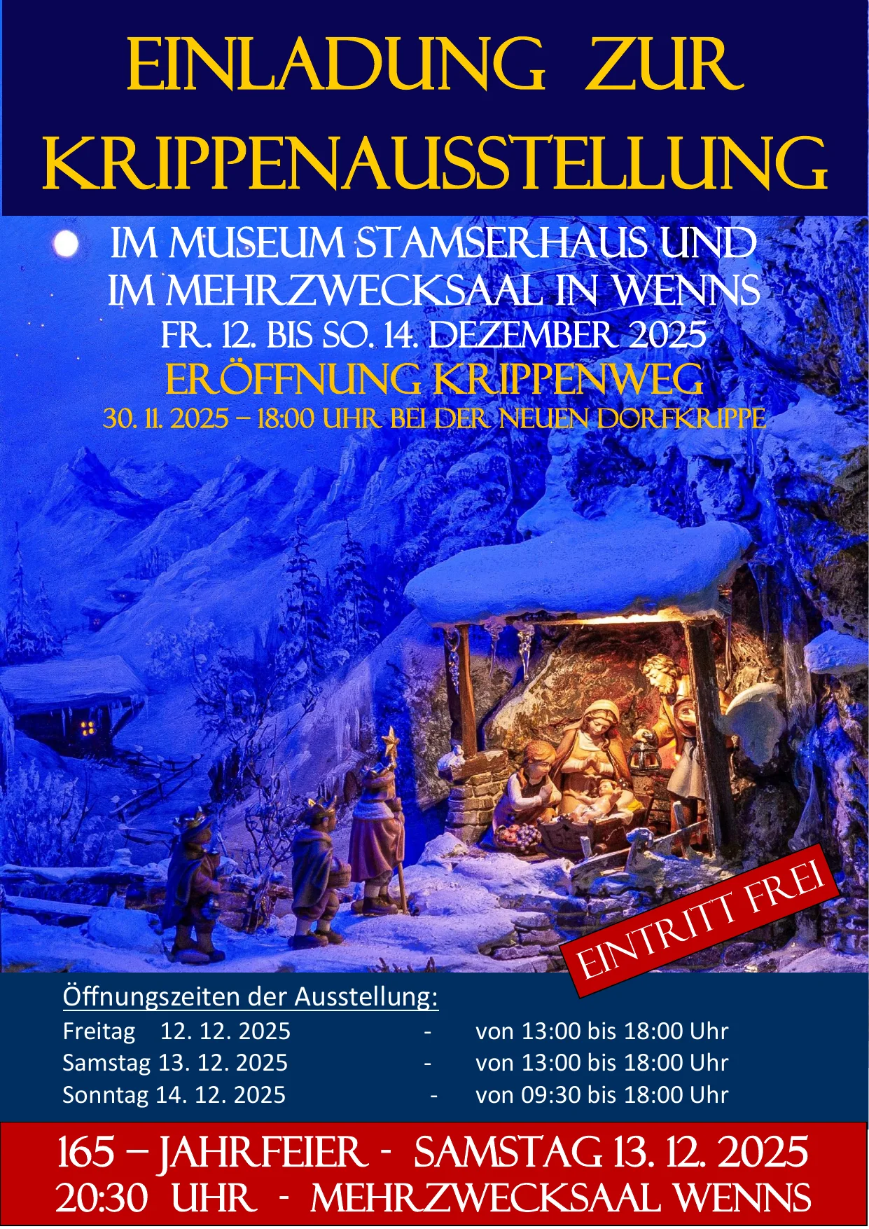 Plakat der Krippenausstellung 2025