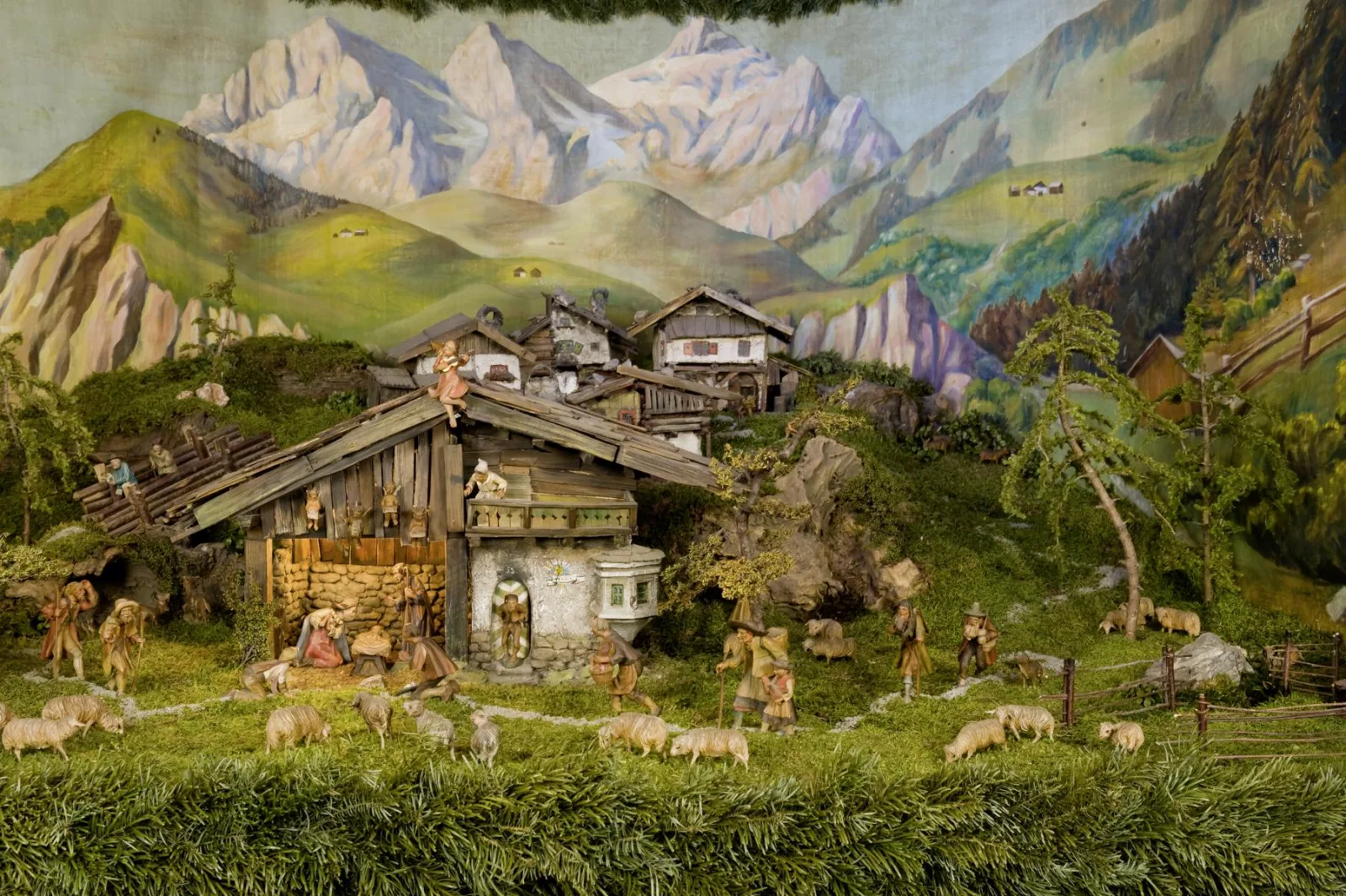 Traditionelle Krippenlandschaft aus der Bildergalerie